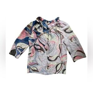 Emilio Pucci Sheer Printed Chiffon Tunic – Signed Print – M/L